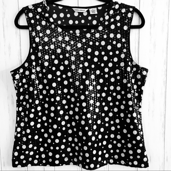 Vintage Black/White Polka Dot Top 60’s Style - Picture 2 of 8